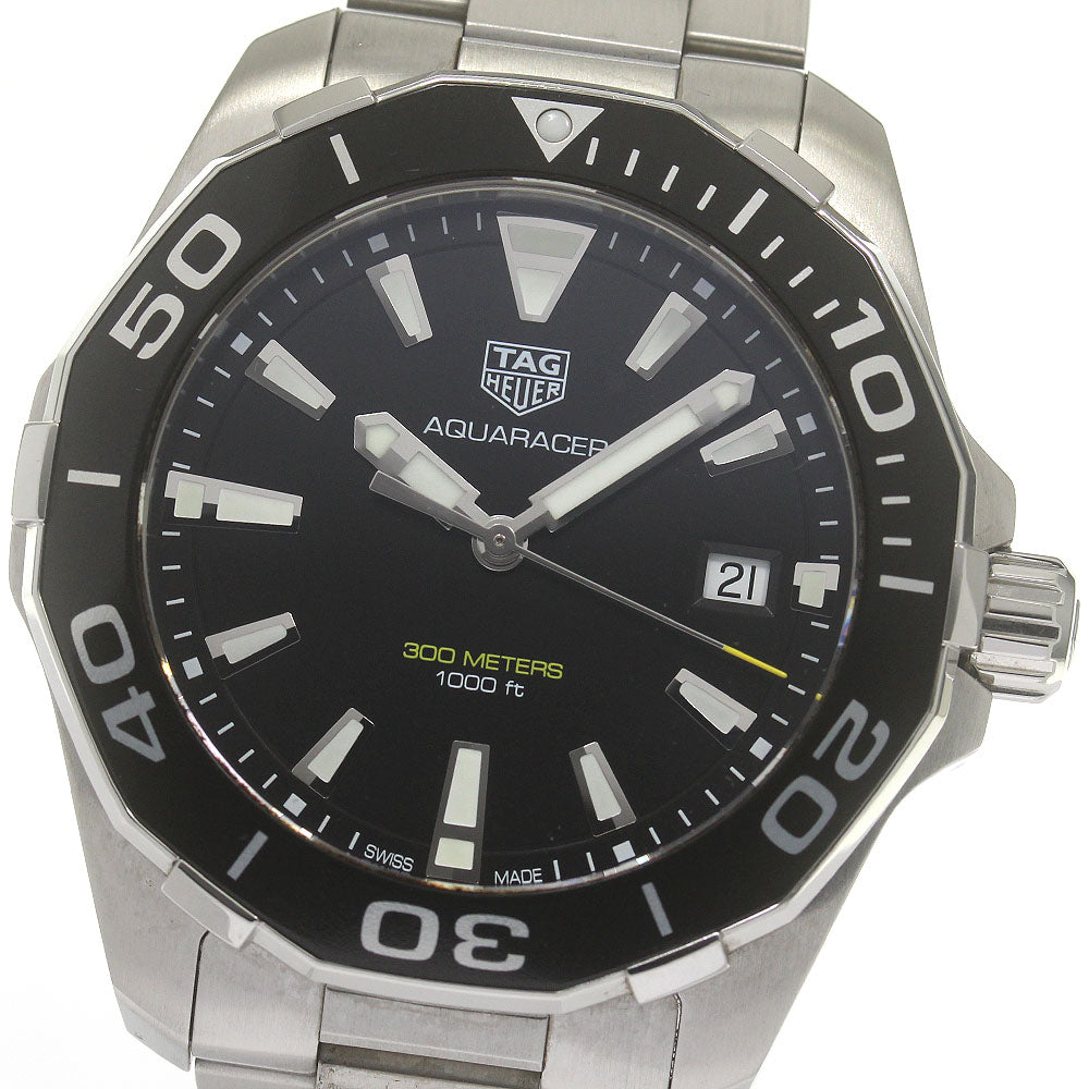 TAG HEUER Aqua racer WAY111A Date black Dial Quartz Men's Watch_839394