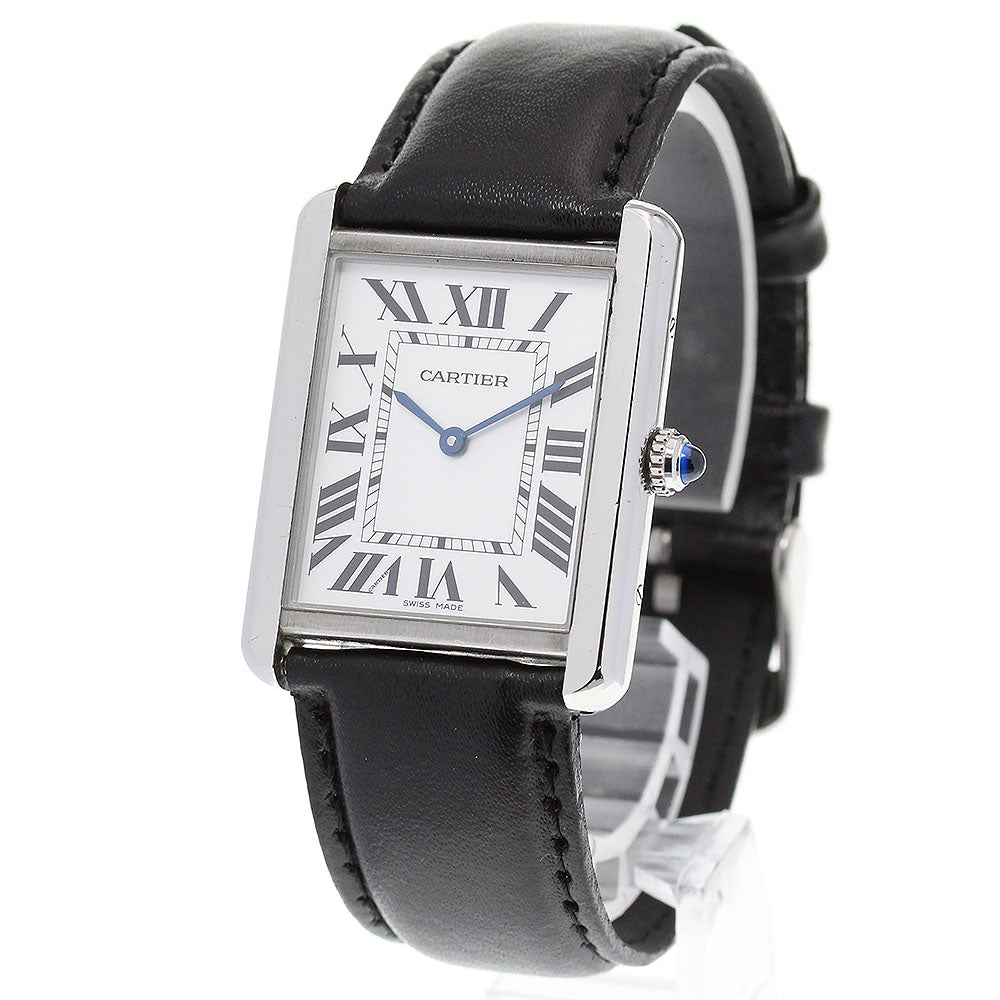 CARTIER Tank solo LM WSTA0028 Silver Dial Quartz Men's Watch_839396