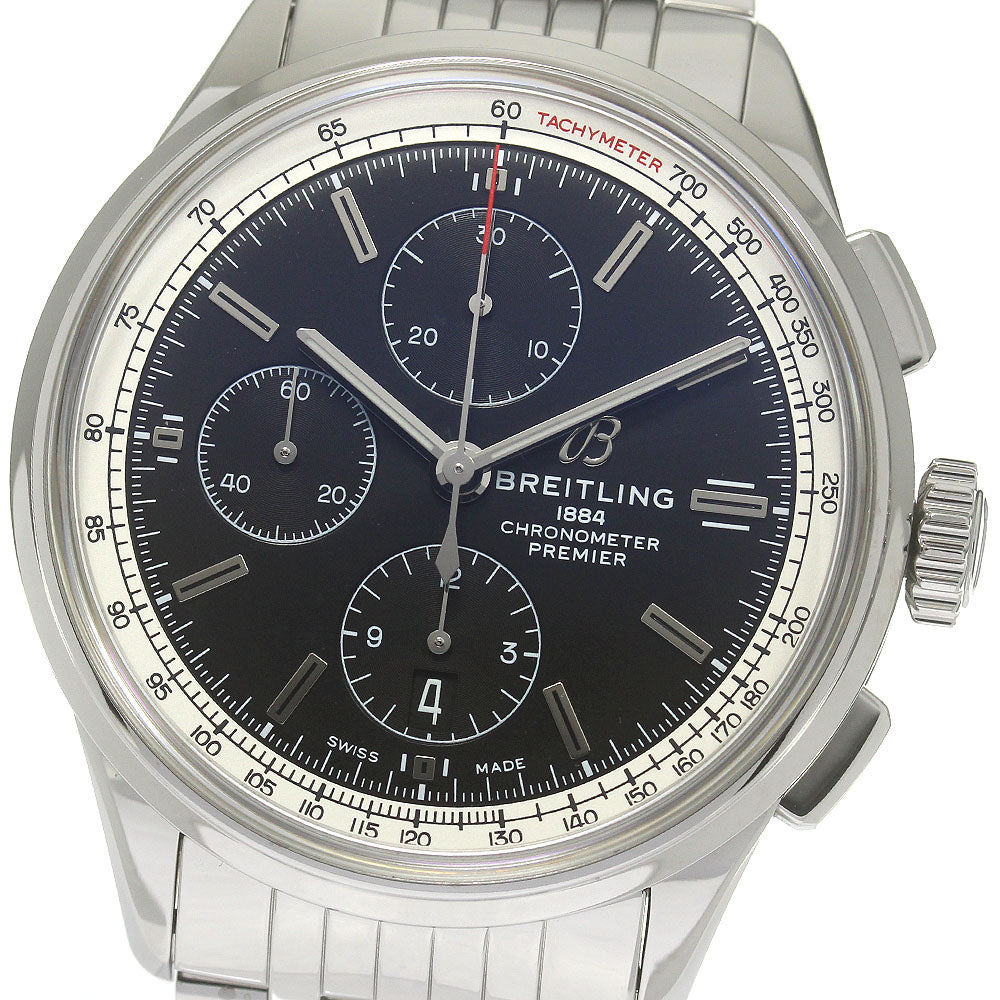 BREITLING Premier A13315 Chronograph Black Dial Automatic Men's Watch_839397