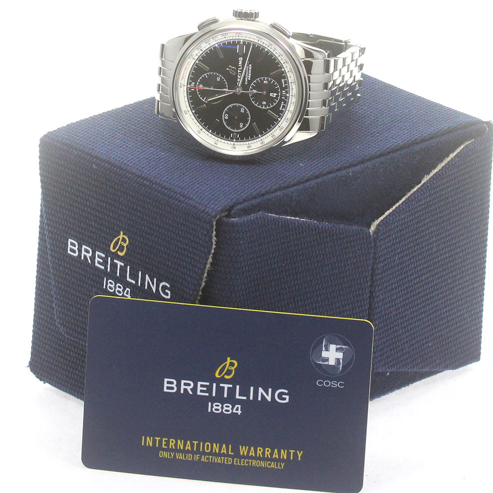 BREITLING Premier A13315 Chronograph Black Dial Automatic Men's Watch_839397