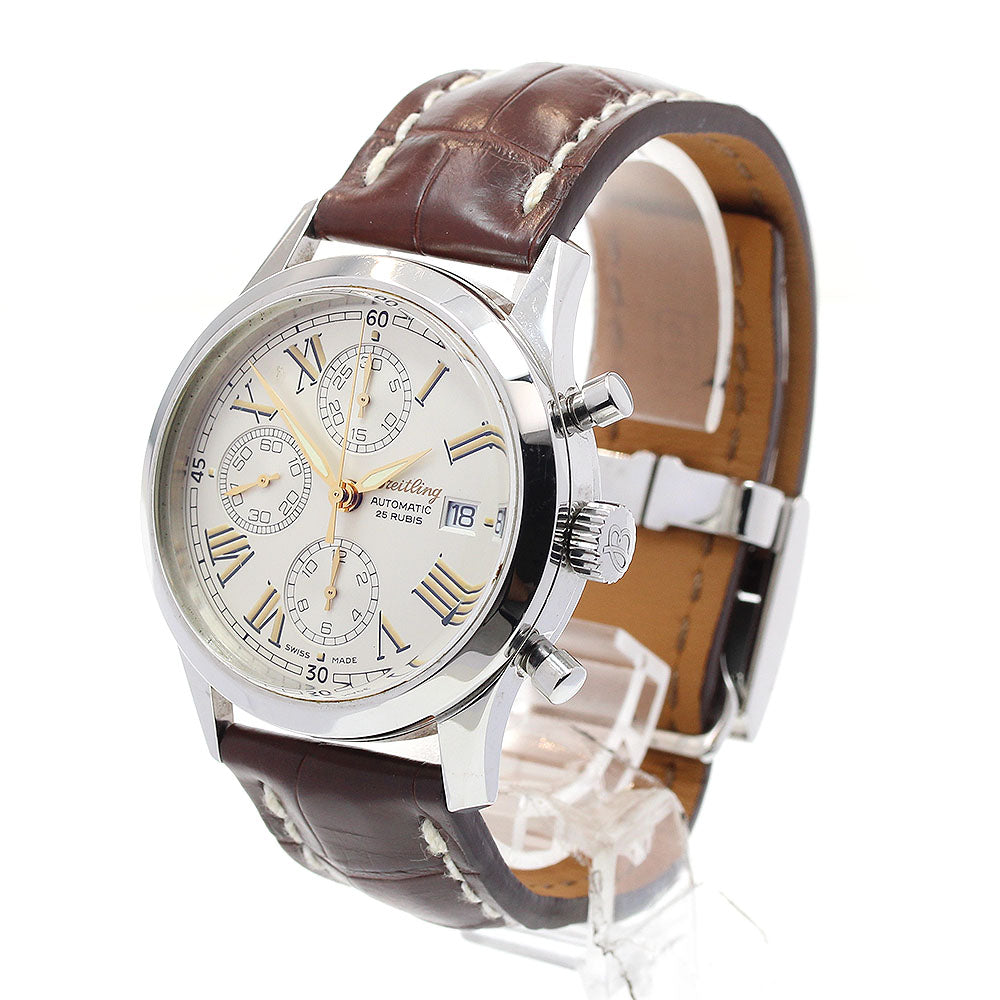 BREITLING Premier A13024.1 Chronograph Silver Dial Automatic Men's Watch_839400
