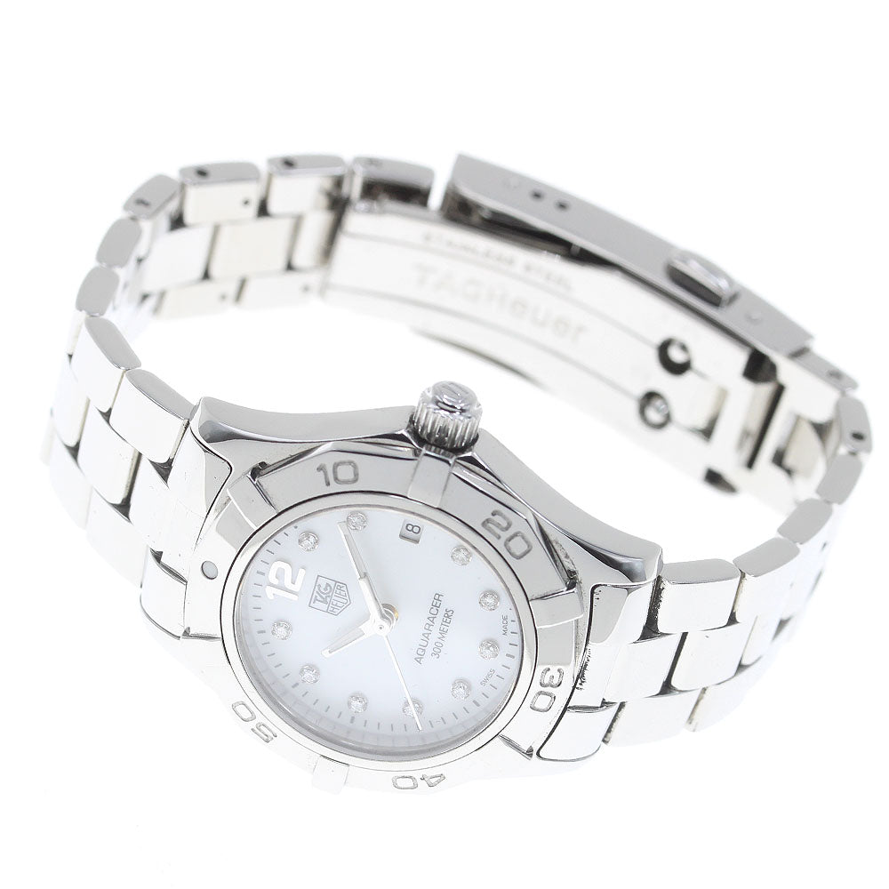 TAG HEUER Aqua racer WAF1415 10P diamond date Shell Dial Quartz Ladies _839409
