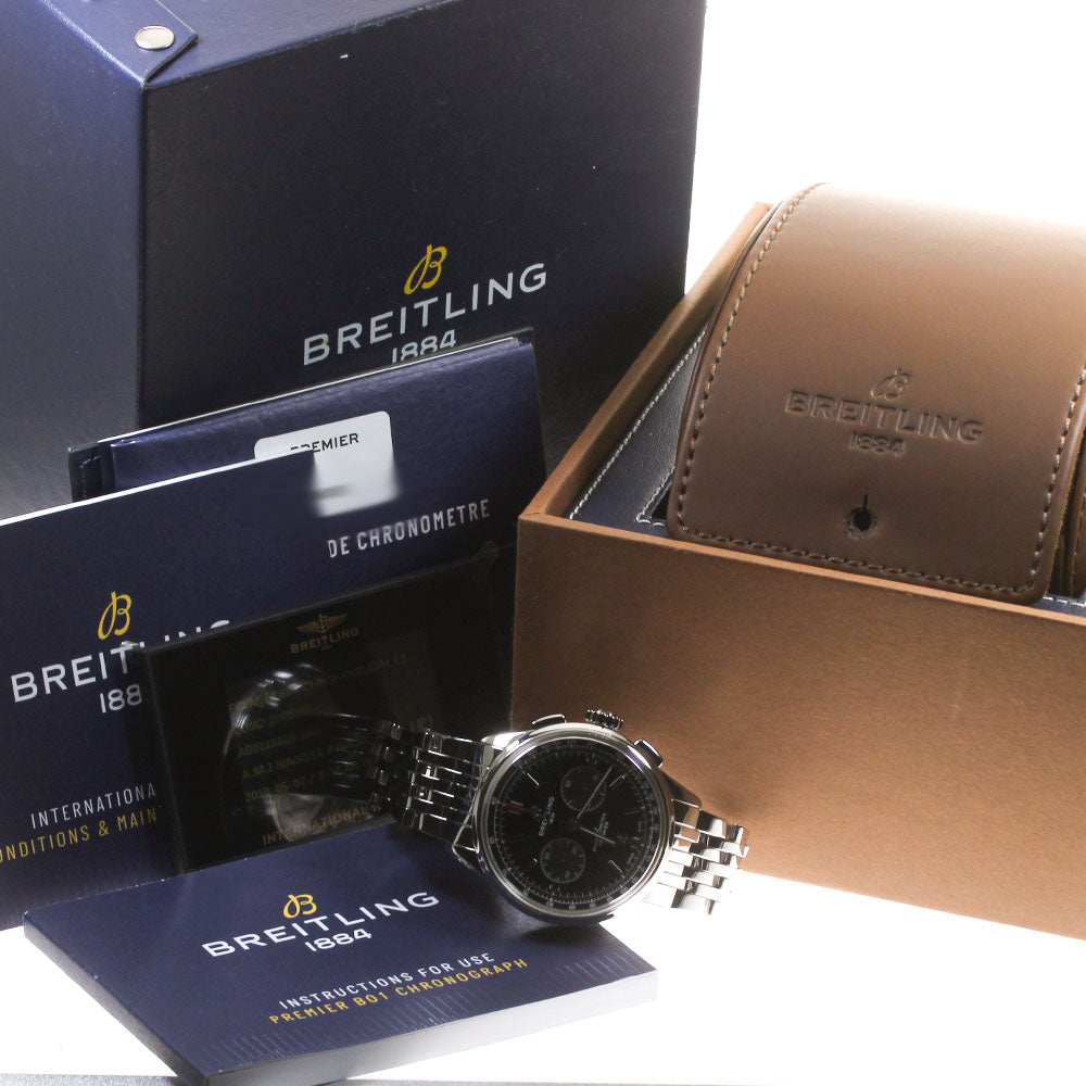 BREITLING Premier B01 AB0118 Chronograph Green Dial Automatic Men's Watch_839422