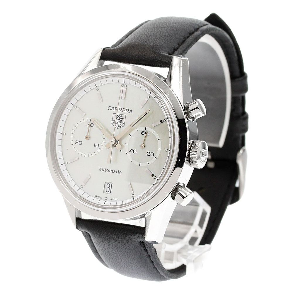 TAG HEUER Carrera Mother of Pearl Dial CV2115 Chronograph Date White shell Dial Automatic Men's Watch_839509