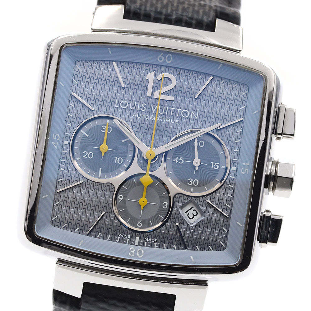 LOUIS VUITTON Tambour Speedy Q2121 Chronograph Ice blue Dial Automatic Men's Watch_839513