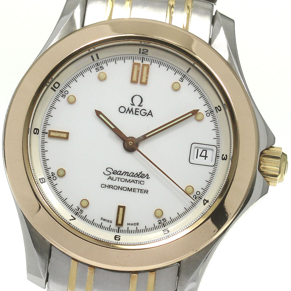 OMEGA Seamaster120 2303.20 YG bezel white Dial Automatic Men's Watch_839543