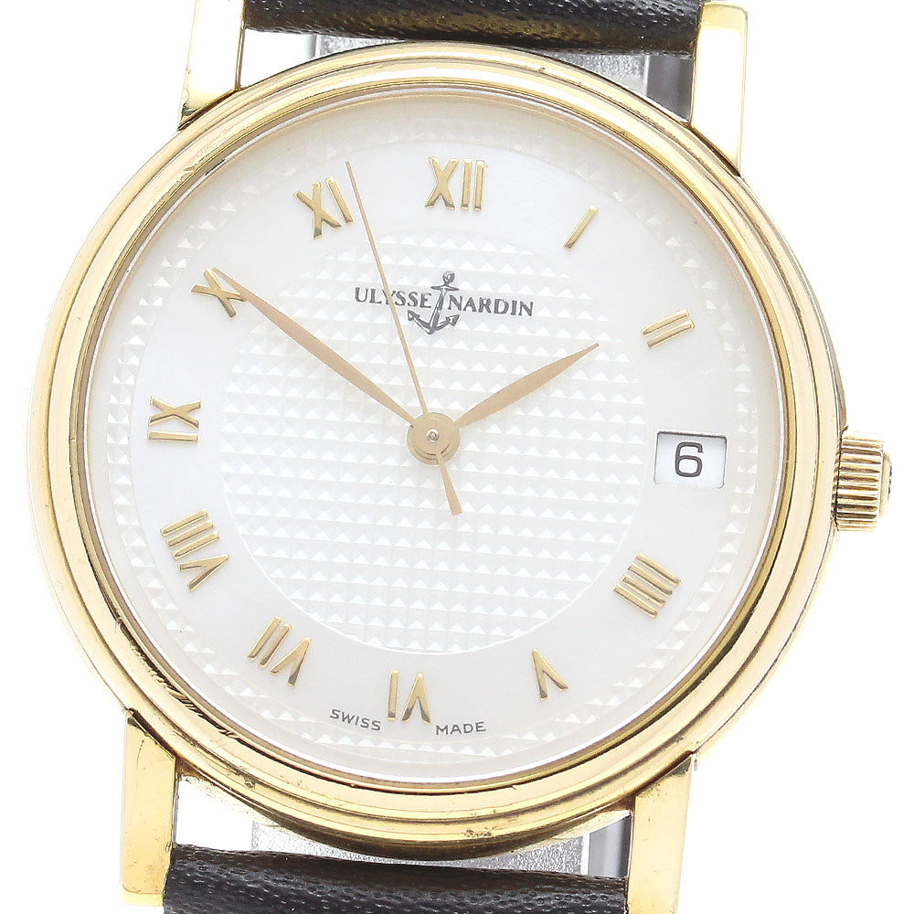 Ulysse Nardin 131-21 K18YG date Silver Dial Automatic Men's Watch_839554