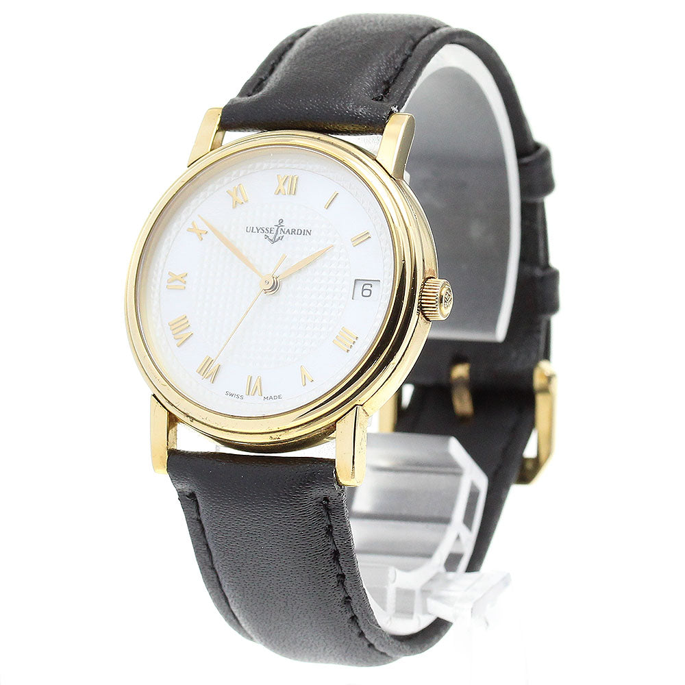 Ulysse Nardin 131-21 K18YG date Silver Dial Automatic Men's Watch_839554