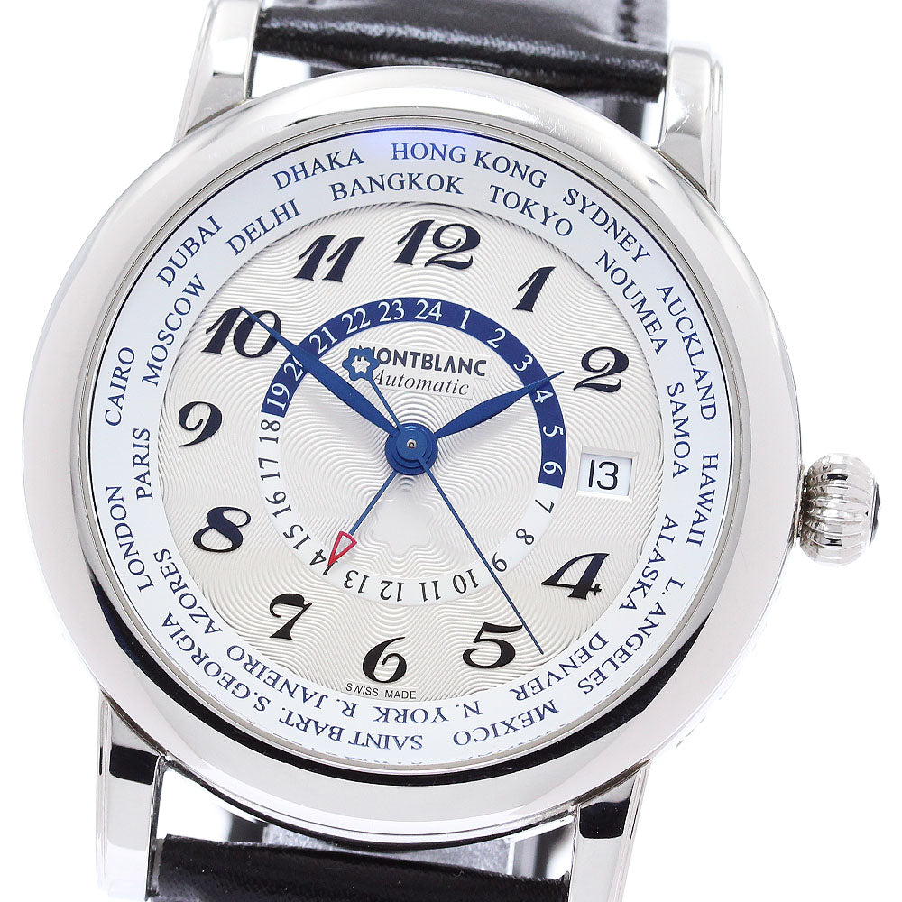 MONTBLANC Star World Time 7203 Silver Dial Automatic Men's Watch_839560
