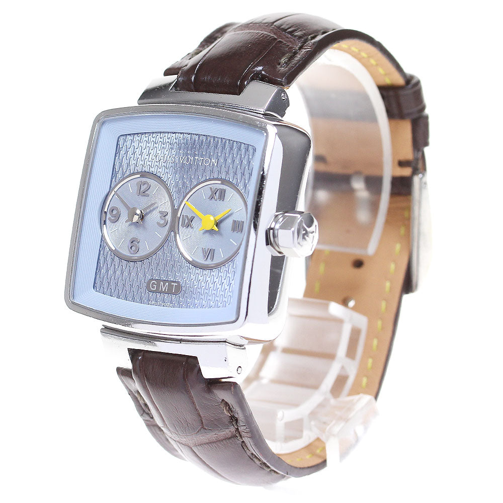 LOUIS VUITTON Speedy Duo Jet GMT Q2371 Ice blue Dial Quartz Ladies Watch_839582