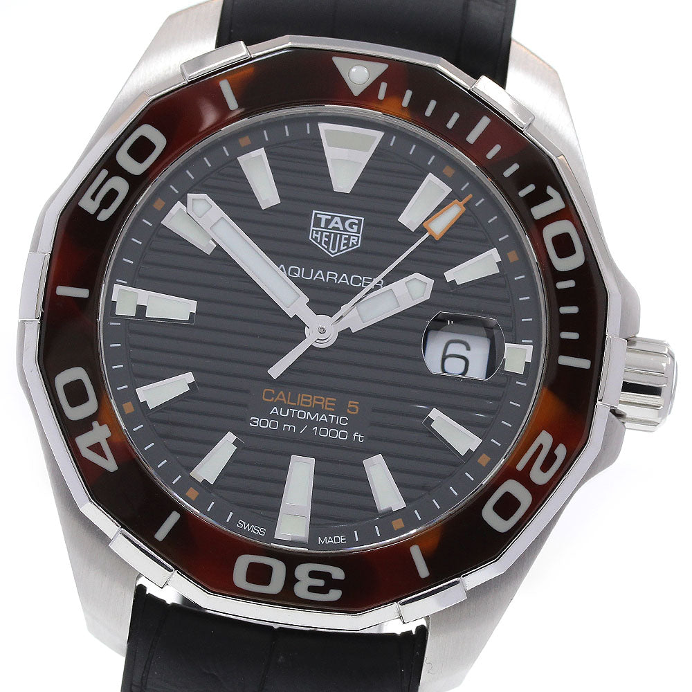 TAG HEUER Aqua racer WAY201N Caliber 5 black Dial Automatic Men's Watch_839632