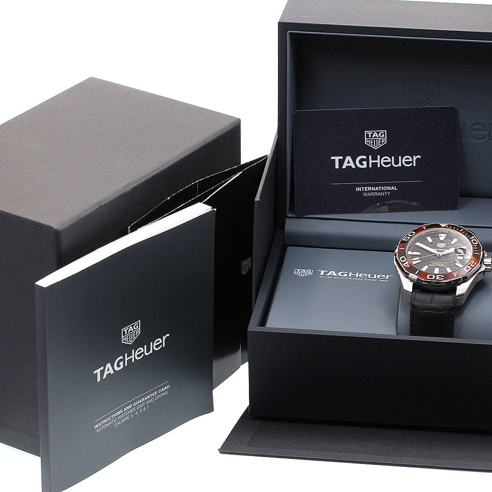 TAG HEUER Aqua racer WAY201N Caliber 5 black Dial Automatic Men's Watch_839632
