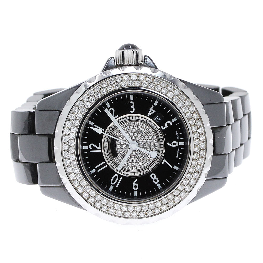 CHANEL J12 H1708 Diamond Bezel black Dial Quartz Ladies Watch_839643