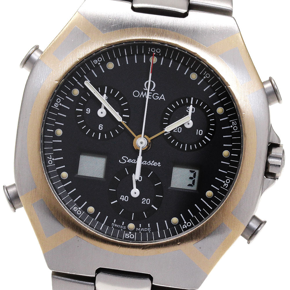 OMEGA Seamaster Polaris Chronograph Black Dial Quartz Men's Watch_839652