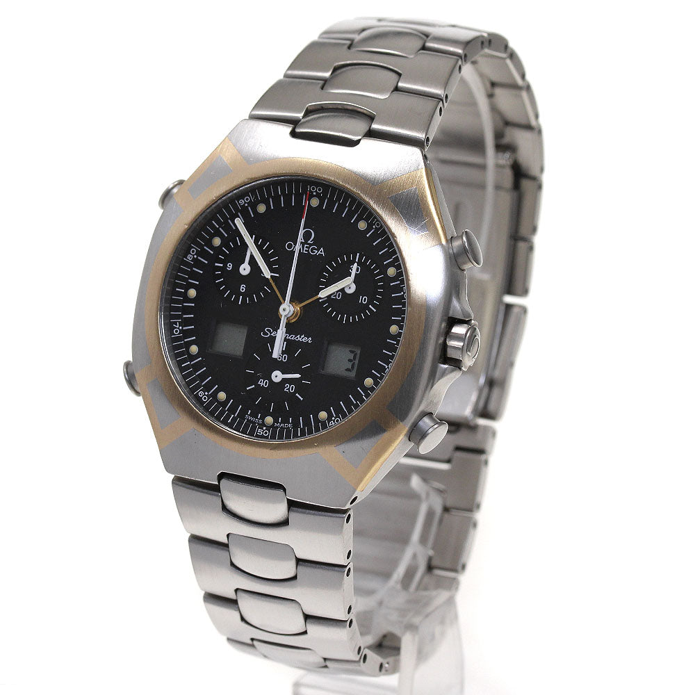 OMEGA Seamaster Polaris Chronograph Black Dial Quartz Men's Watch_839652