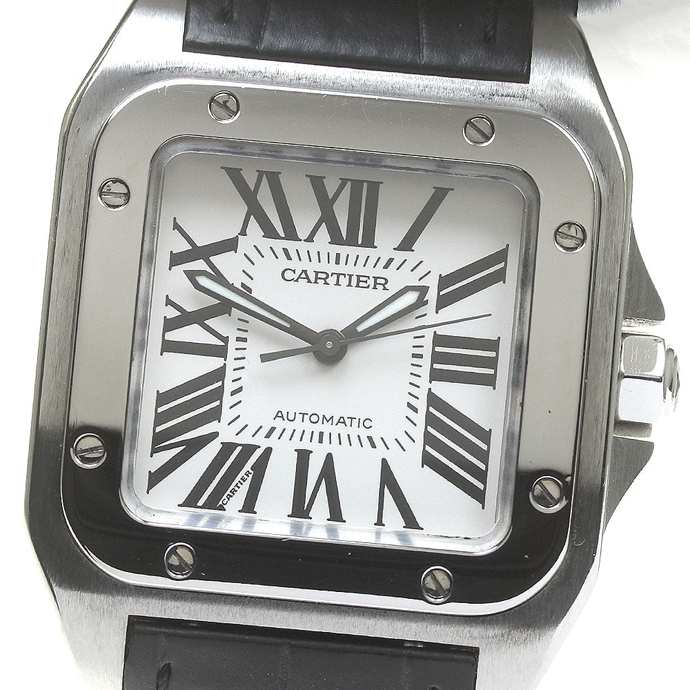 CARTIER Santos 100MM W20106X8 Silver Dial Automatic Boy's Watch_839683