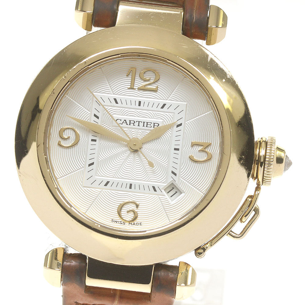 CARTIER Pasha 1.3 " 18K Yellow Gold Silver Dial Automatic Ladies Watch_839712