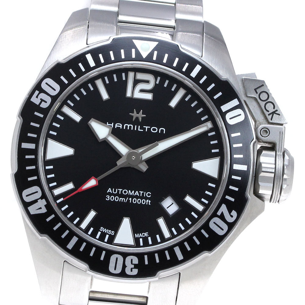 HAMILTON Khaki Navy Open Water H776050 Black Dial Automatic Men's Watch_839716