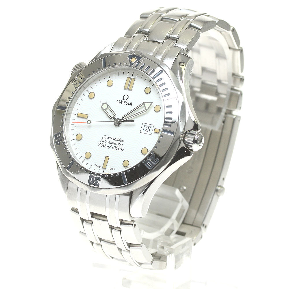 OMEGA Seamaster300 2562.20 Date white Dial Quartz Boy's Watch_839730