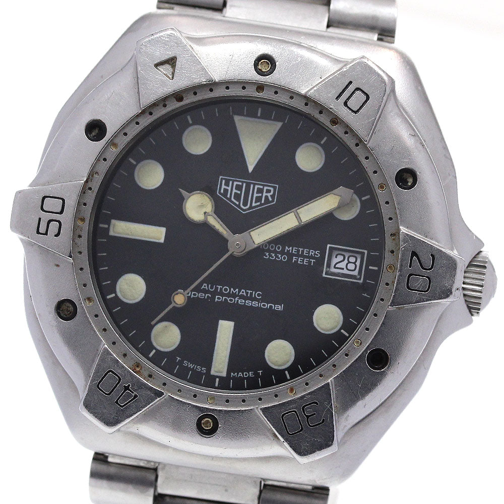 Heuer Super professional 840.006 Date Black Dial Automatic Men's Watch_839737
