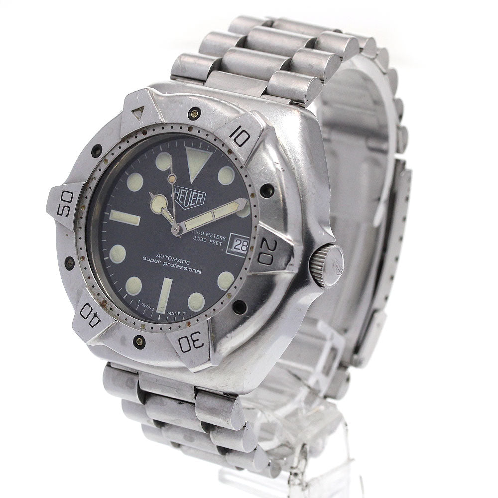 Heuer Super professional 840.006 Date Black Dial Automatic Men's Watch_839737