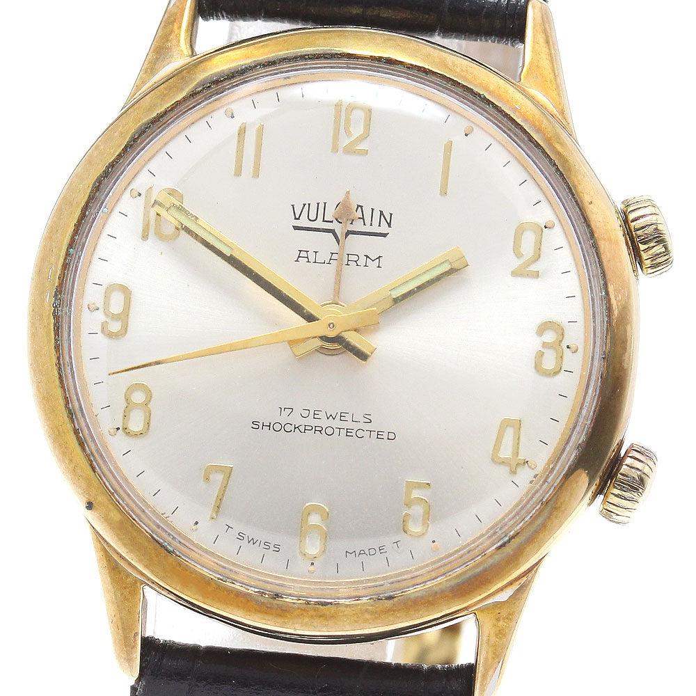 VULCAIN cricket alarm Silver Dial Hand Winding Men's Watch_839751