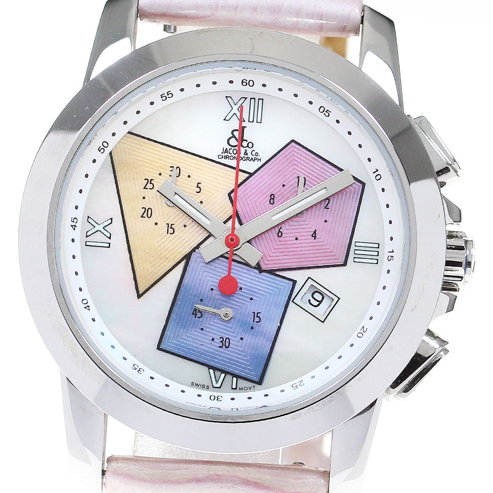 JACOB&CO Chronograph Date White shell Dial Quartz Ladies Watch_839776