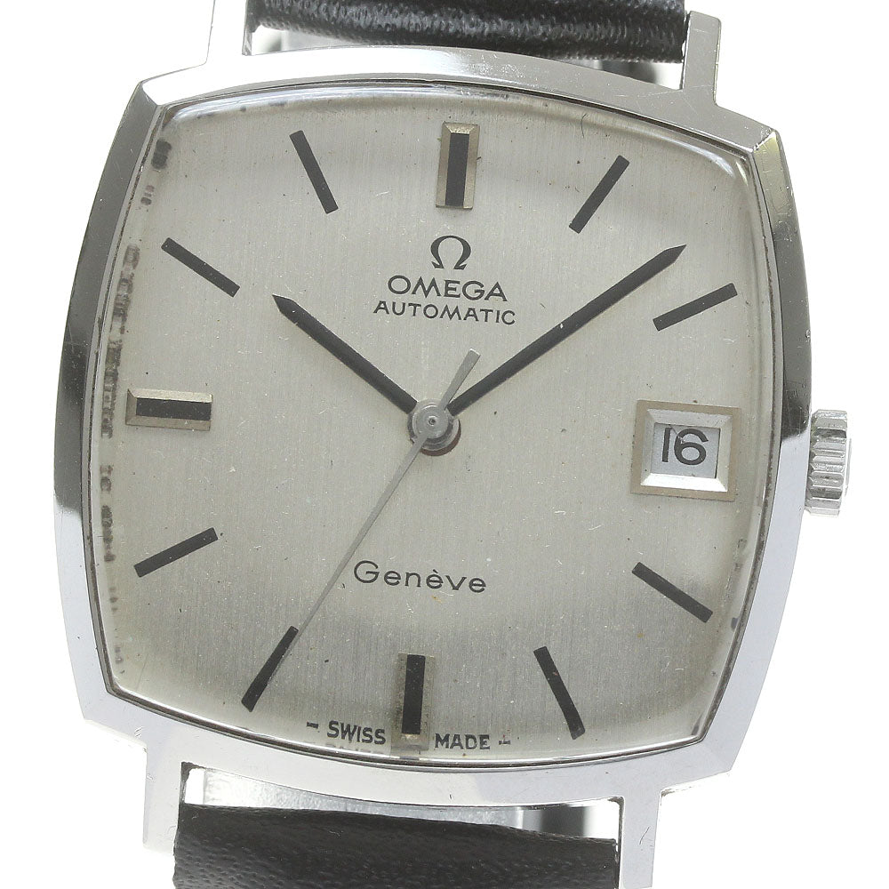 OMEGA Geneve 162.010 Date Square Cal.565 Silver Dial Automatic Men's_839850