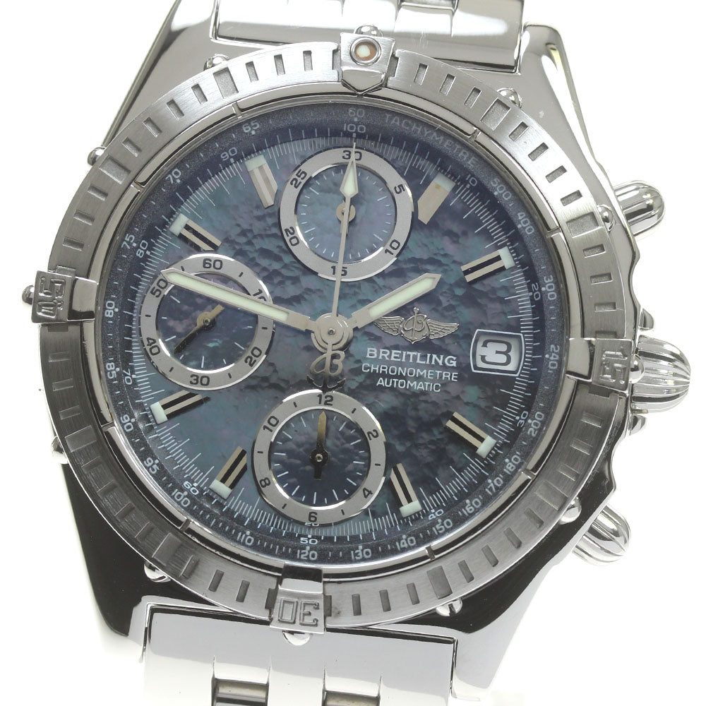 BREITLING Chronomat A13352 Date Blue shell Dial Automatic Men's Watch_839987