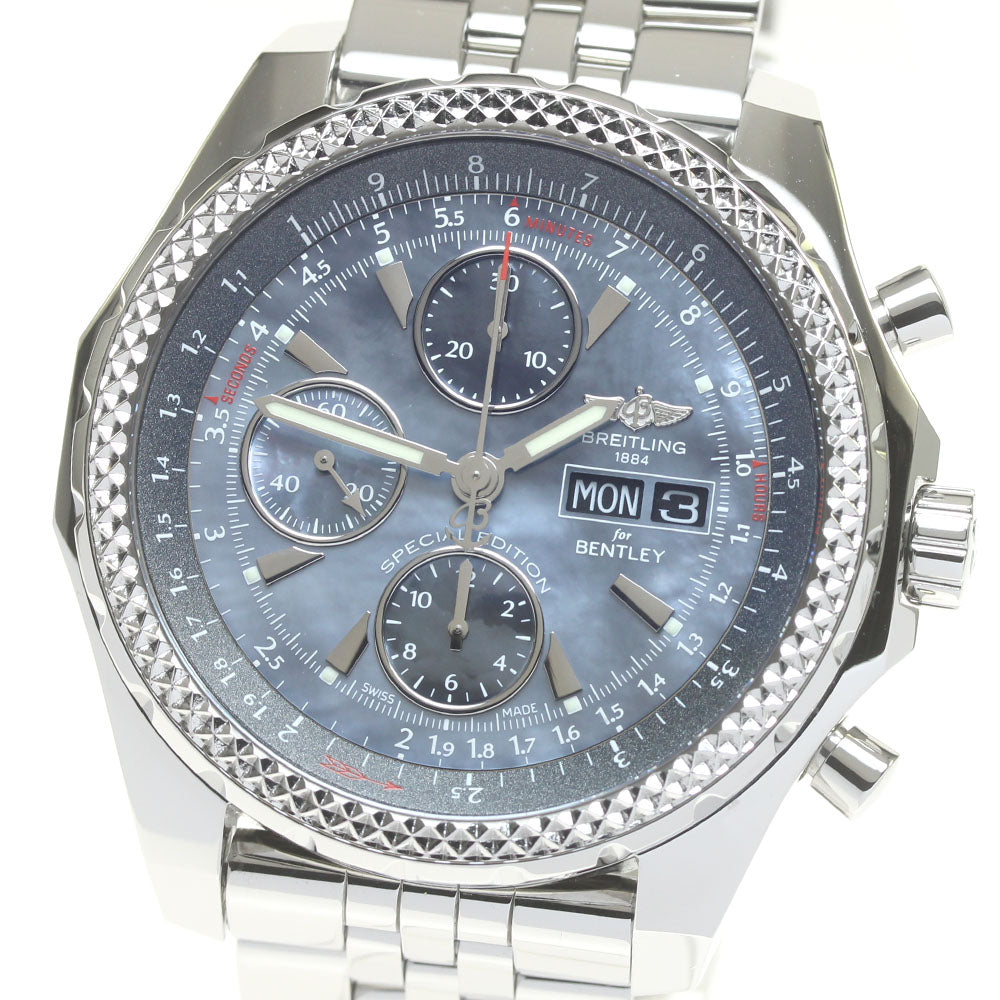 BREITLING Bentley GT Japan limited A13362 Chronograph Blue shell Dial Automatic Men's Watch_839997