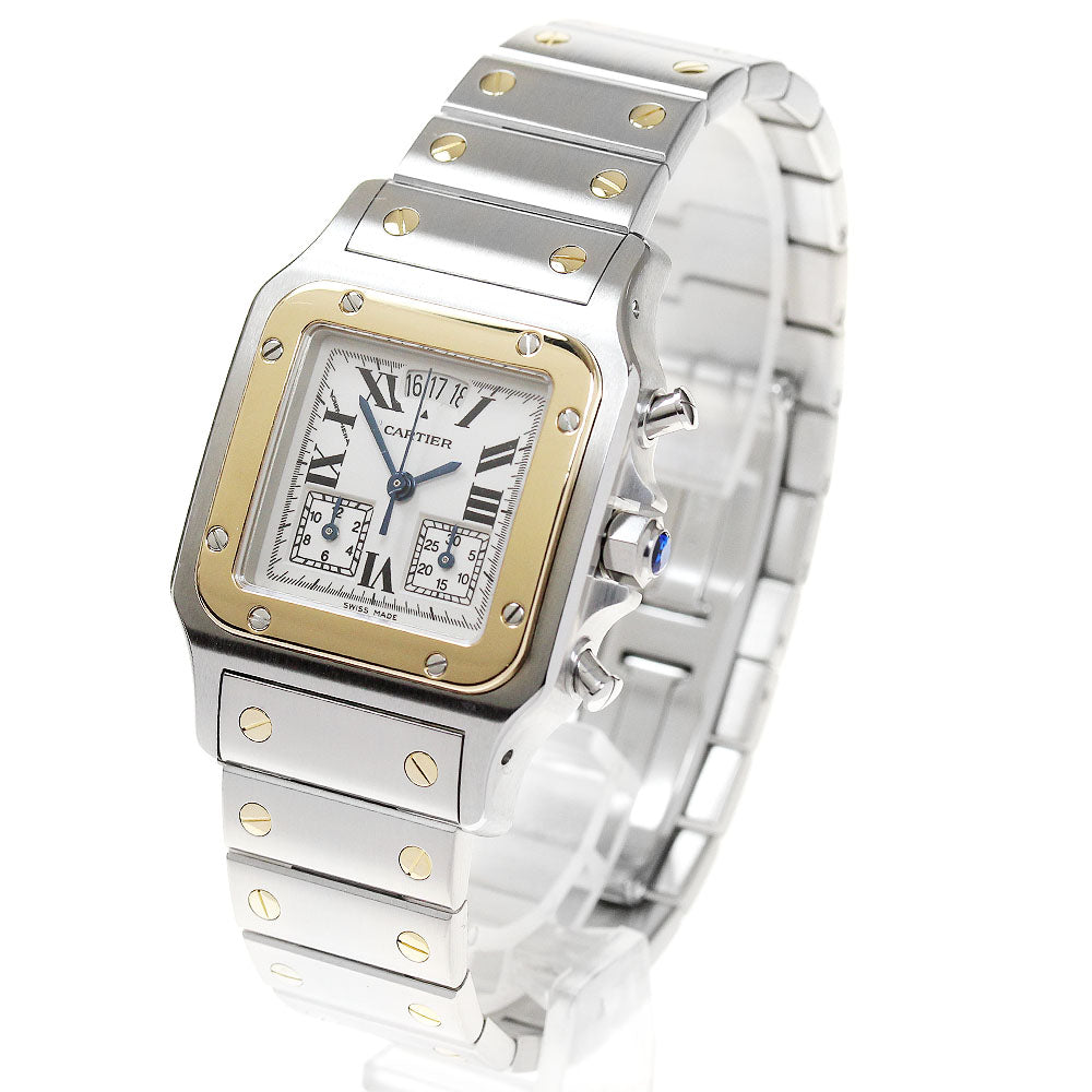 CARTIER Santos Galbee LM W20042C4 Chrono reflex beige Dial Quartz Men's_840024