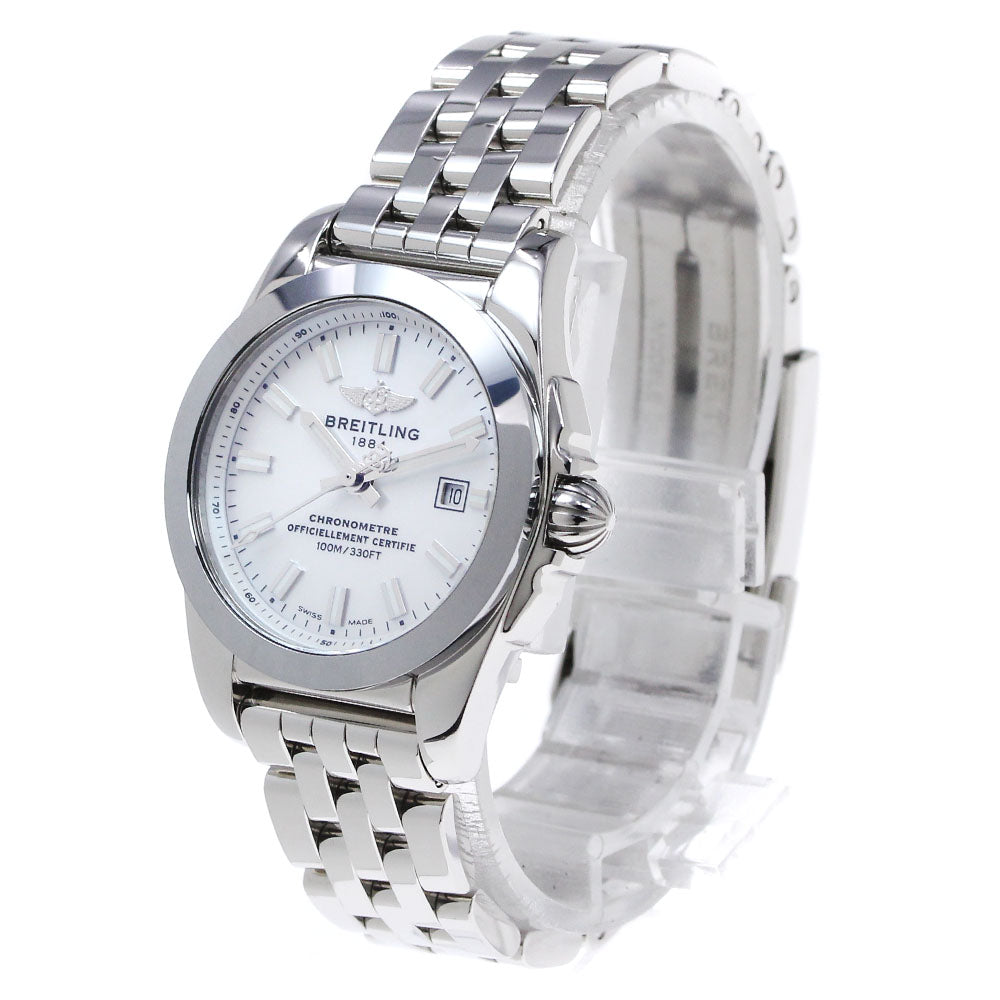 BREITLING Galactic 29 Sleek T W72348 Date White shell Dial Quartz Ladies Watch_840159