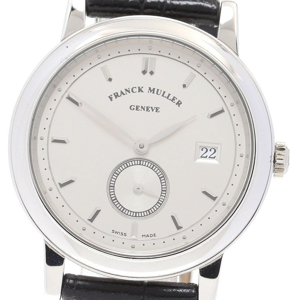 FRANCK MULLER Round Classic 2000AT PT950 Small Second Date Silver Dial Automatic Men's Watch_840169