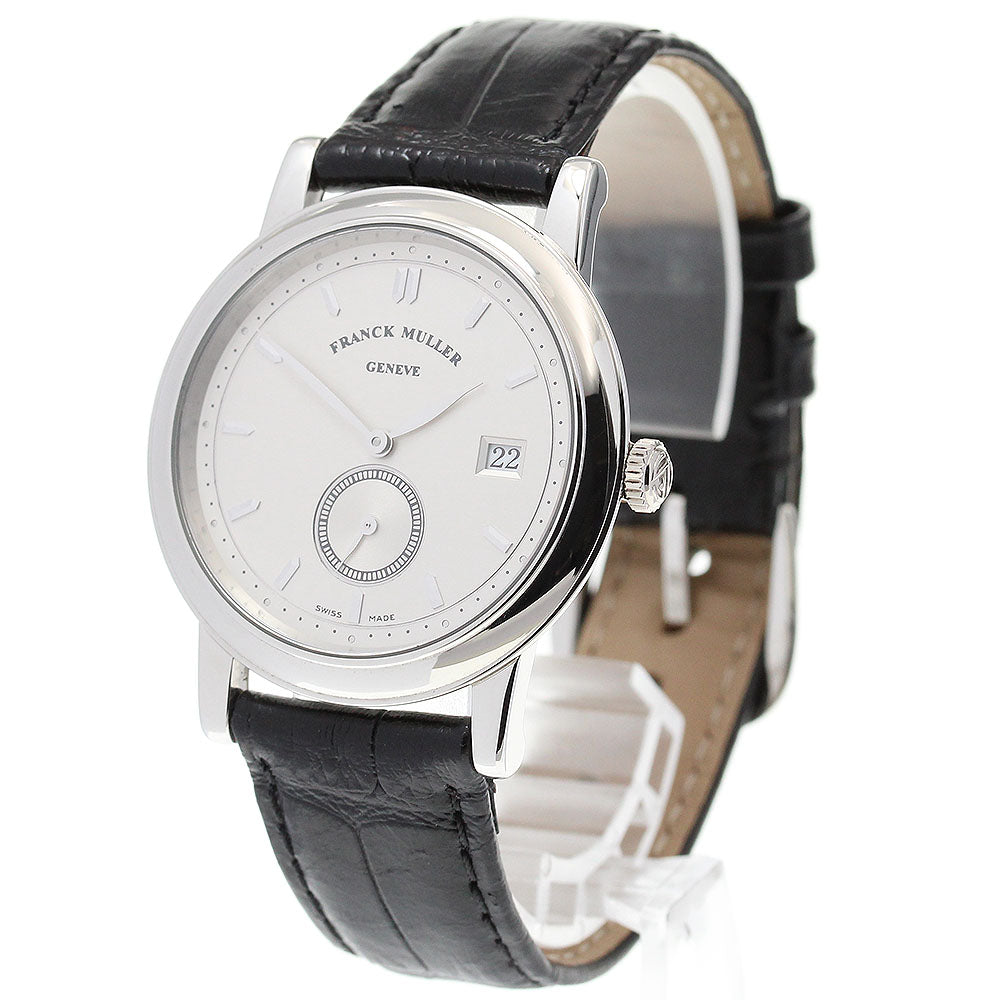 FRANCK MULLER Round Classic 2000AT PT950 Small Second Date Silver Dial Automatic Men's Watch_840169
