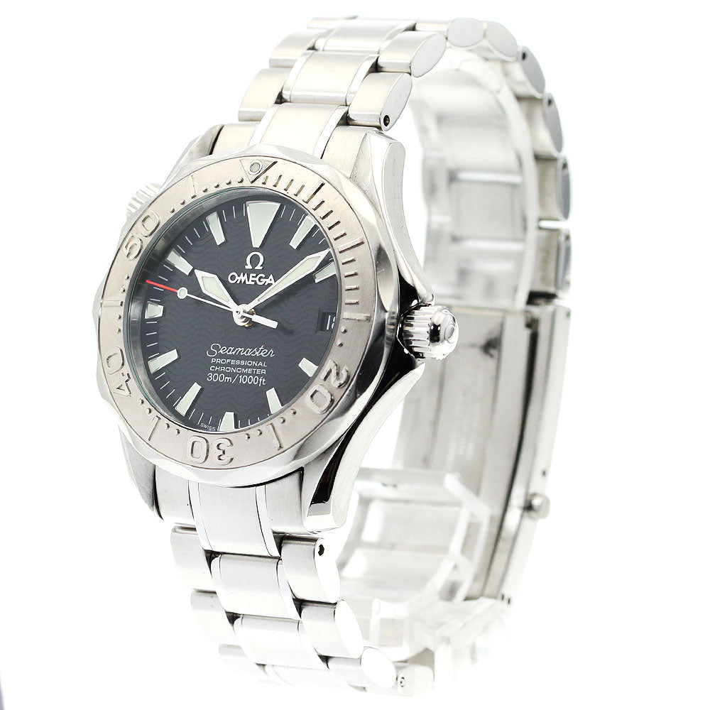 OMEGA Seamaster300 2236.50 WG bezel Date Black Dial Automatic Boy's Watch_840180