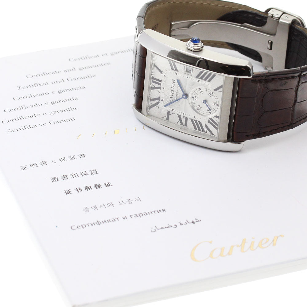 CARTIER Tank MC W5330003 Small seconds Silver Dial Automatic Men's Watch_840196
