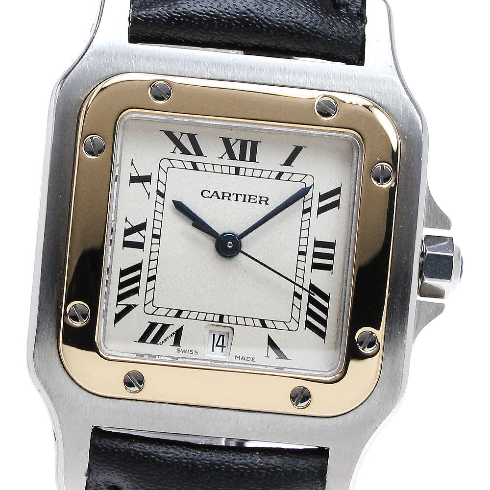 CARTIER Santos Galbee LM W200114B YG bezel beige Dial Quartz Men's Watch_840250