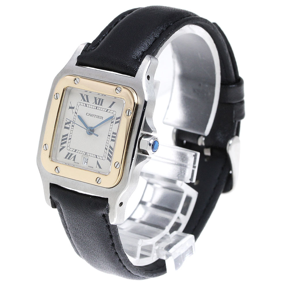 CARTIER Santos Galbee LM W200114B YG bezel beige Dial Quartz Men's Watch_840250