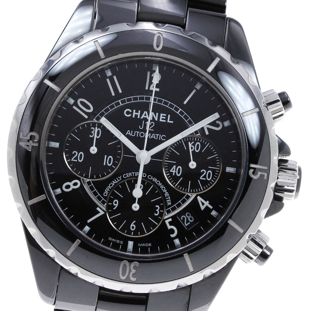 CHANEL J12 H0940 Black Ceramic 41MM Chronograph black Dial AT Men's_840253