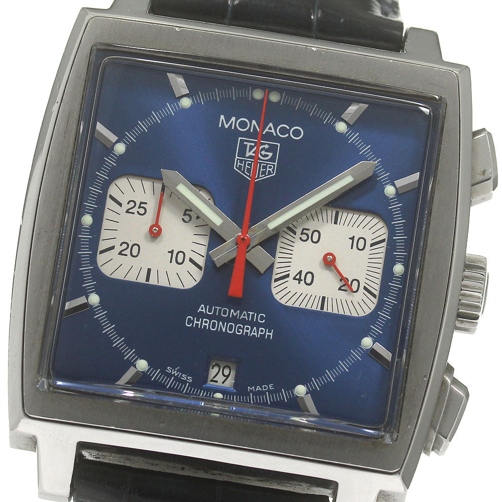 TAG HEUER Monaco CW2113 Chronograph blue Dial Automatic Men's Watch_840268