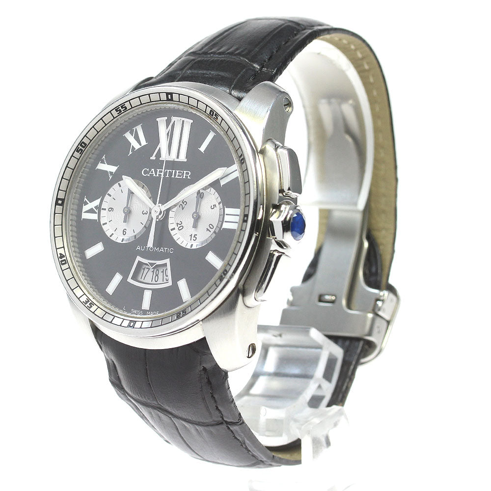 CARTIER Calibre de Cartier W7100060 Date Chronograph black Dial Automatic Men's Watch_840300