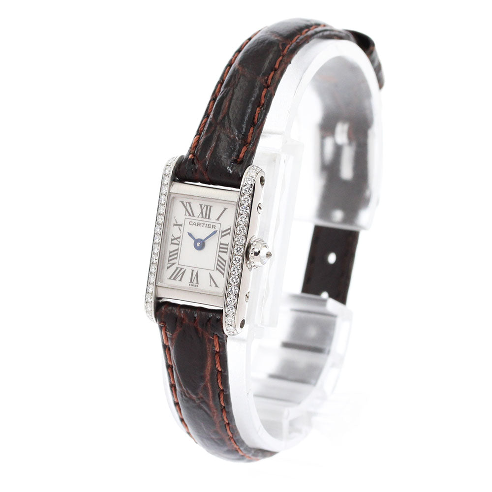 CARTIER Mini tank WB200951 Side D white Dial Quartz Ladies Watch_840340