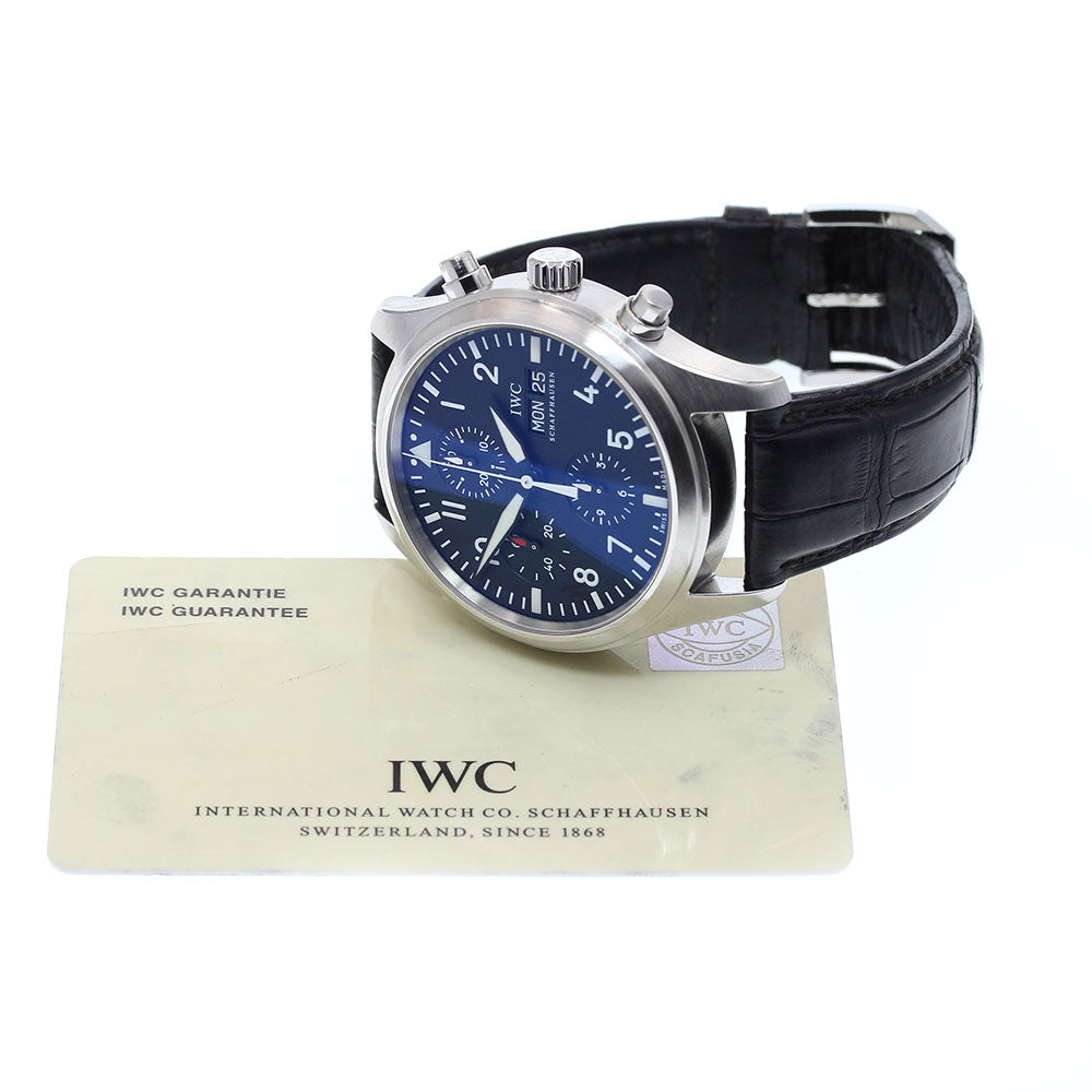 IWC SCHAFFHAUSEN Pilot watch IW371701 Chronograph day date black Dial Automatic Men's Watch_840345