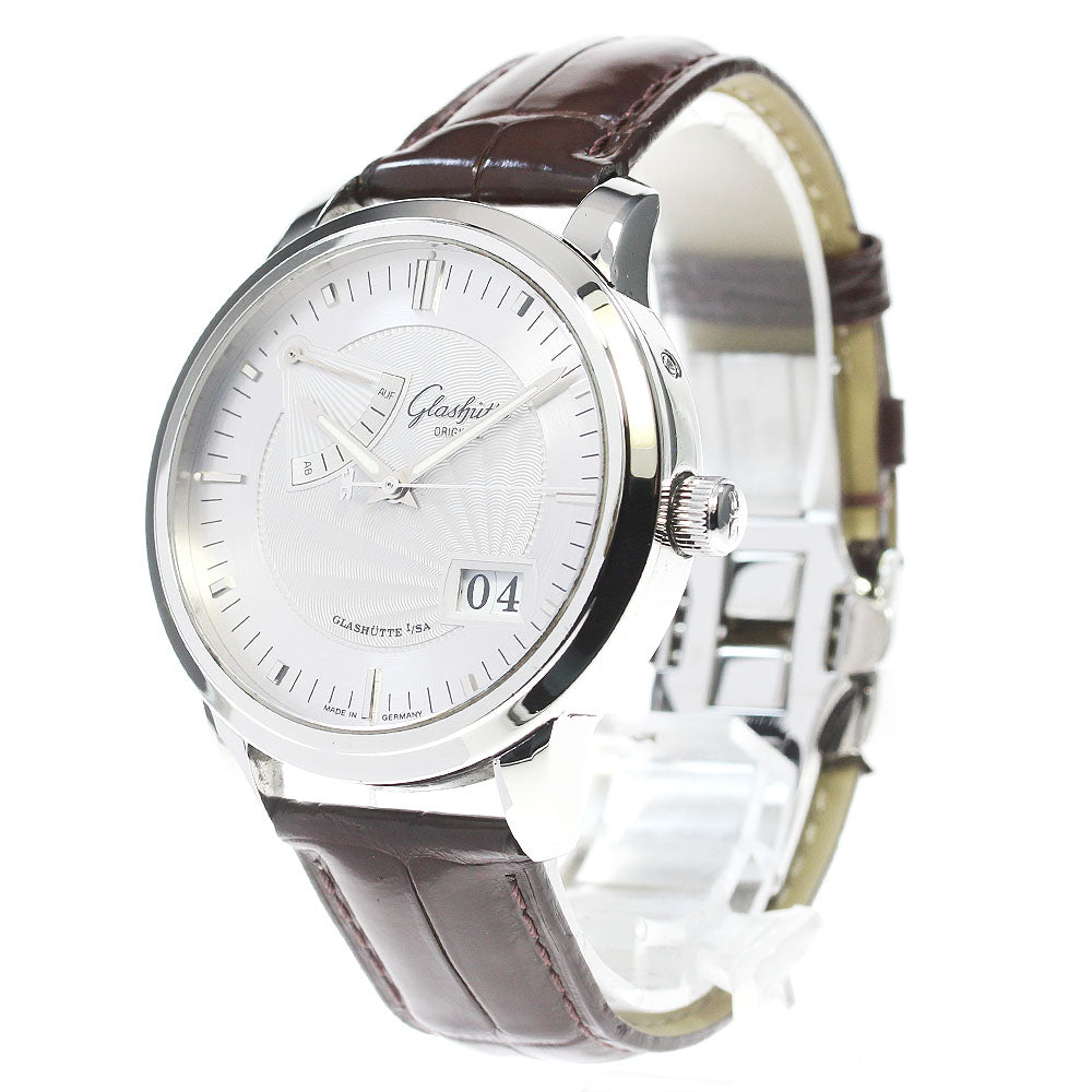 GLASHUTTE ORIGINAL Seneta 100-01-13-02 Power reserve date Silver Dial Automatic Men's Watch_840349