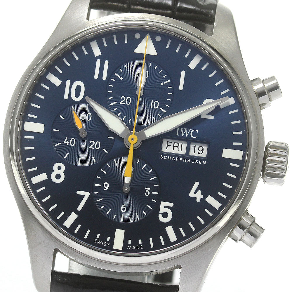 IWC SCHAFFHAUSEN Pilot watch IW377729 Chronograph day date blue Dial Automatic Men's Watch_840365