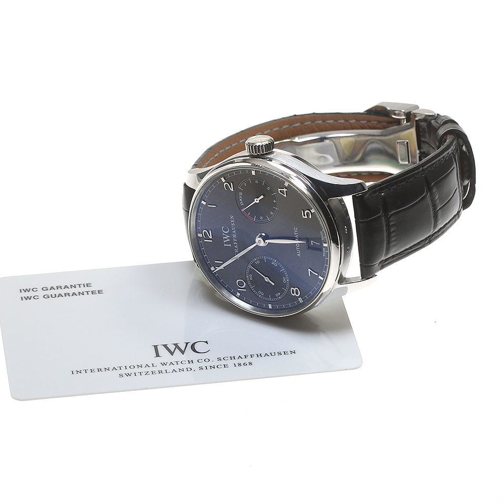 IWC SCHAFFHAUSEN Portugieser 7 Days IW500106 K18WG gray Dial Automatic Men's Watch_840369