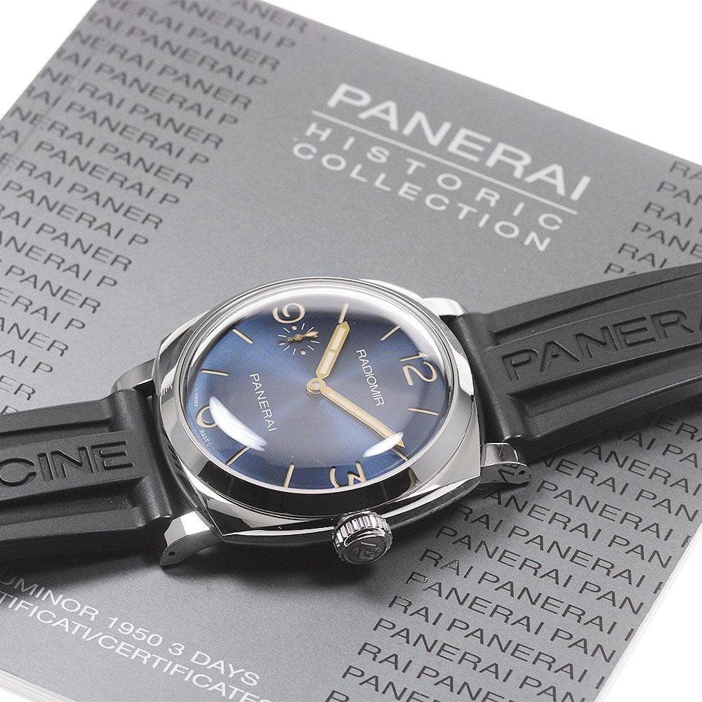 PANERAI Radiomir 1940 3 Days PAM00690 blue Dial Hand Winding Men's Watch_840376