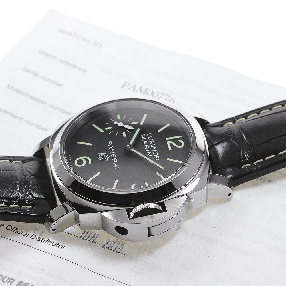 PANERAI Luminor marina logo PAM00776 black Dial Hand Winding Men's Watch_840405
