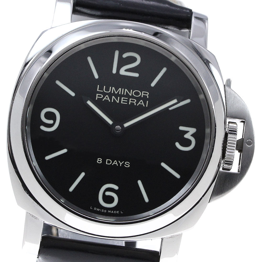 PANERAI Luminor Base 8DAYS Acciaio PAM00560 black Dial Hand Winding Men's_840413