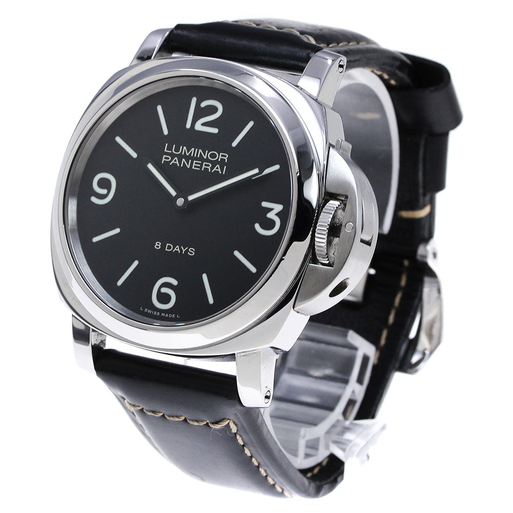 PANERAI Luminor Base 8DAYS Acciaio PAM00560 black Dial Hand Winding Men's_840413